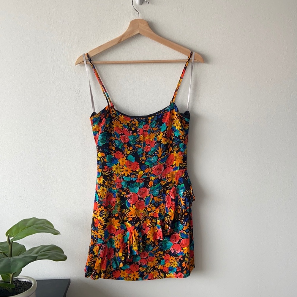 Lovers and Friends x Revolve Claudia Mini Dress in Dark Bouquet Floral - Picture 4 of 16